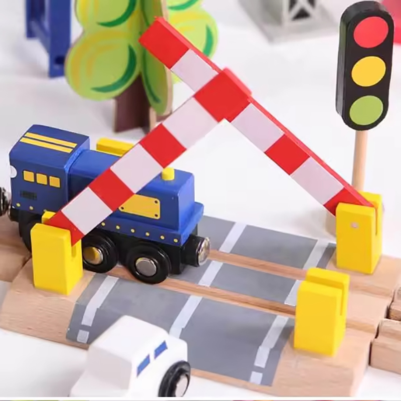 Non-Toxic Safe 108PCS Montessori Educational DIY Eco-Friendly Wooden Train Track Early Learning Toy