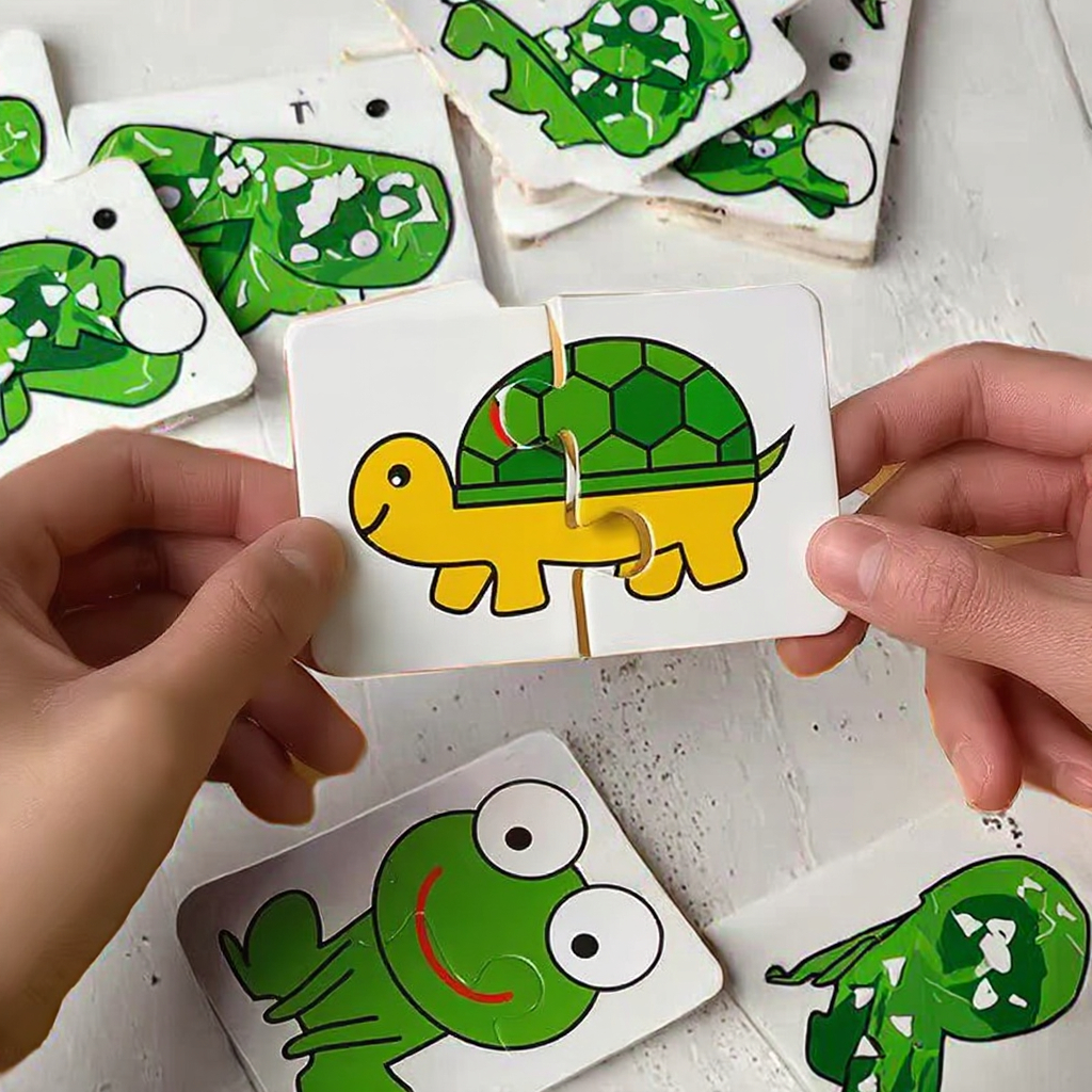 OEM Cartoony DIY Educational Paper Puzzle Toys Jigsaw Preschool Math Games for Children Made From Paper Material