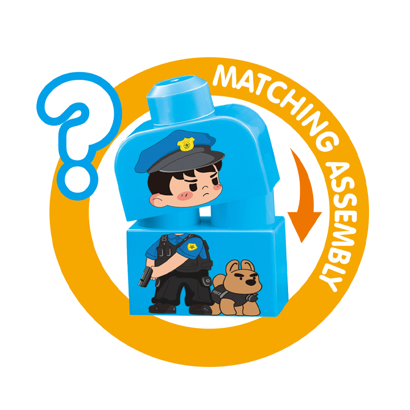Xinbo 80 Pieces of Police Department Custom Building Blocks Best Selling Toys for Children's Science and Education Enlightenment Toy