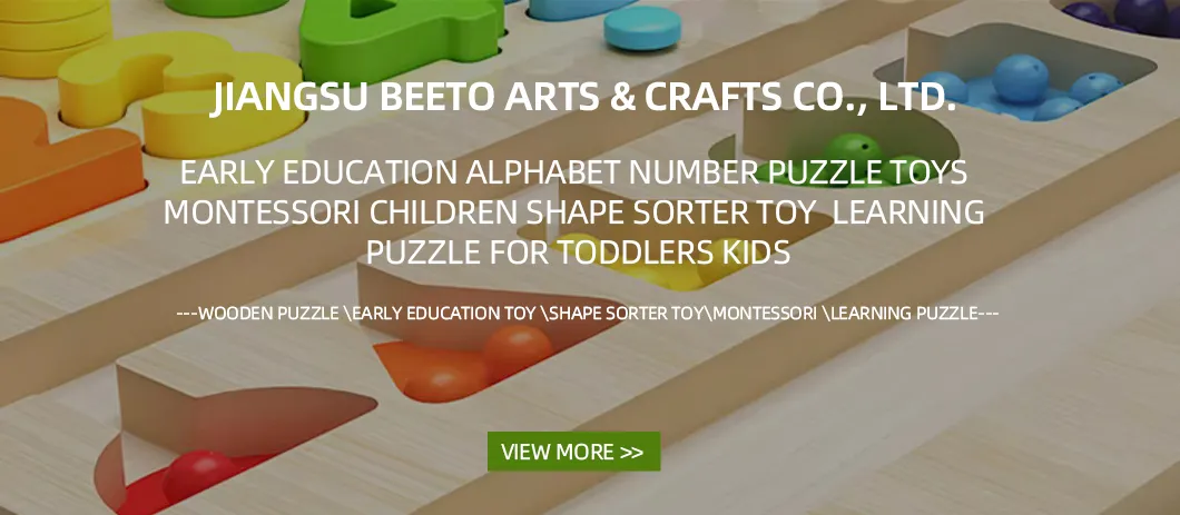Montessori Learning Shape Sorter Number Early Education Wooden Jigsaw 3D Toy Puzzle