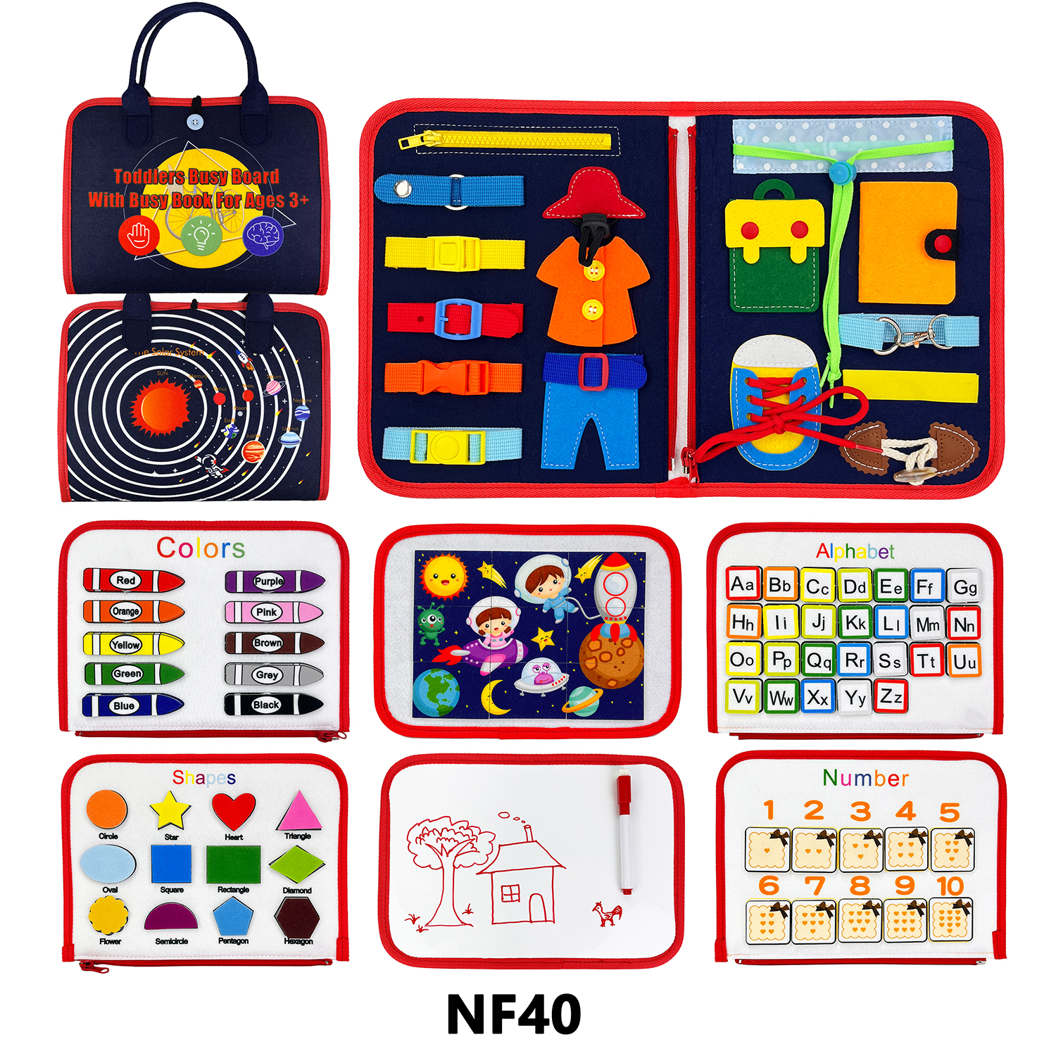 Solar System theme busy board