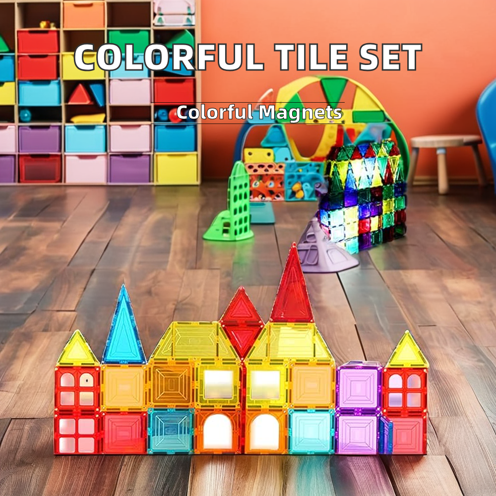 Multi-color ABS Material Preschool Toys Gifts Educational Toys Magnetic Tiles Building Block
