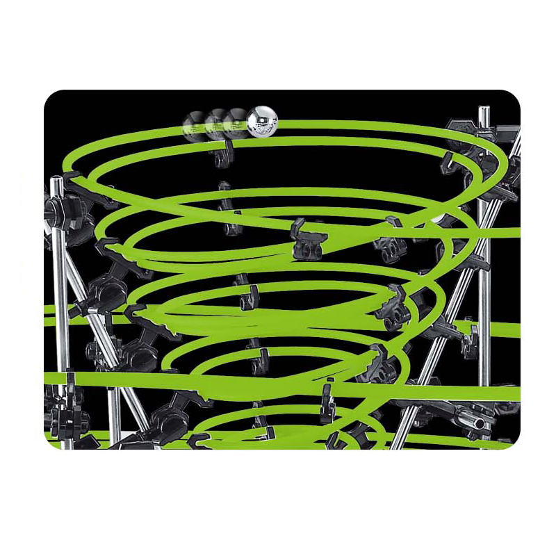 QS Toys Level 5 Glow Spacerail 688PCS 30000mm Science and Education Toys Space Orbit Roller Coaster Boys Assemble The Track by Hand