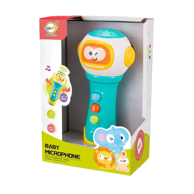 Hot Selling Karaoke Early Educational Toys Funny Interactive Sound and Music Plastic Microphone Toy for Kids Quois