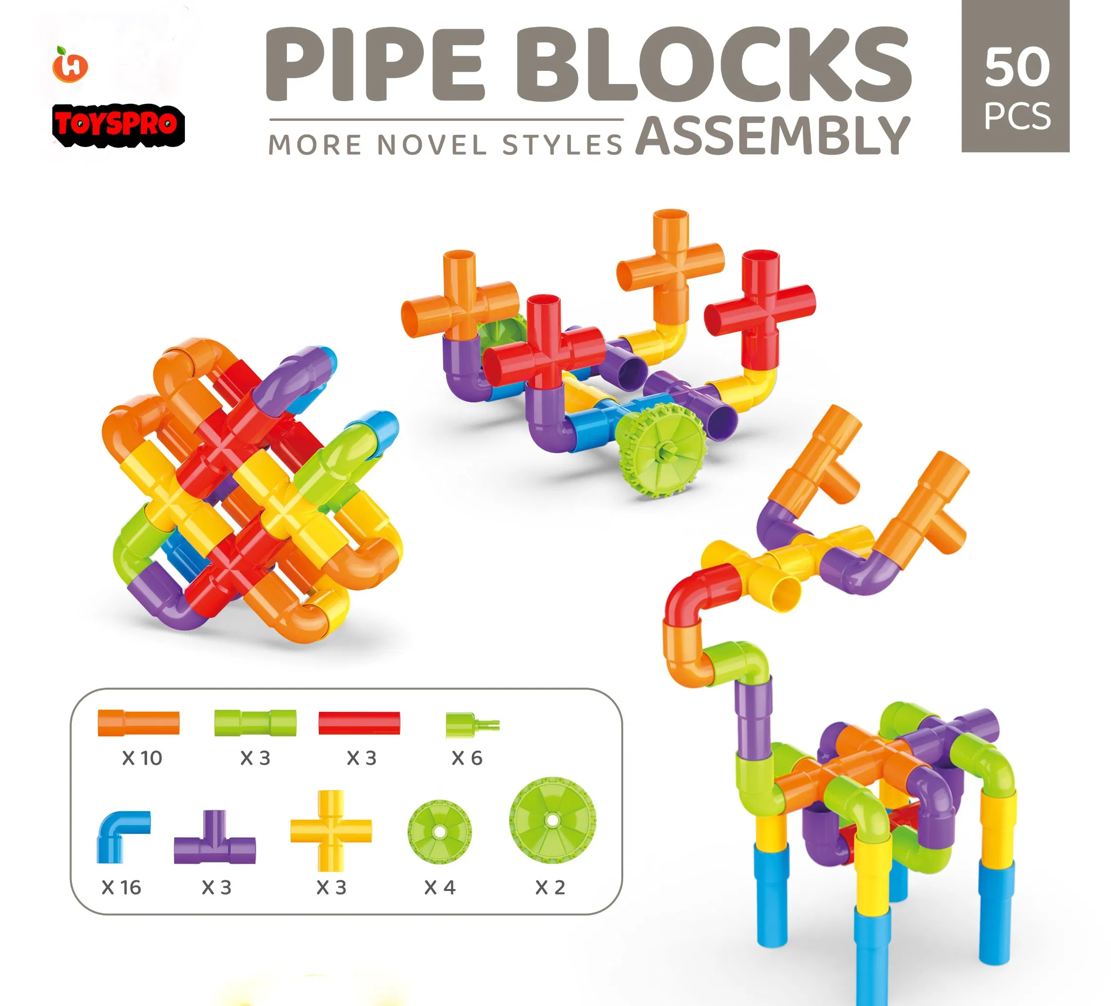 Magnetic Tiles Learning Pipe Tube Toy, Sensory Toys, Tube Locks Construction Building Blocks