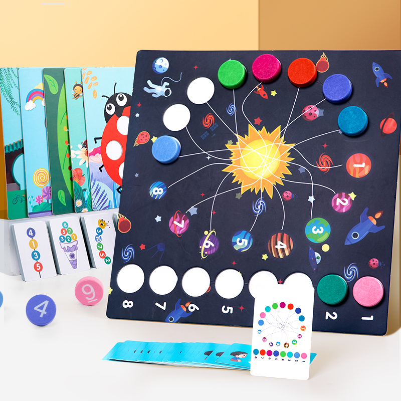 2026 New Multifunctional Digital Wood Learning Kit Matching Cards Teaching Aids Early Childhood Math Puzzle Ages 2-6 CE CPC EN71