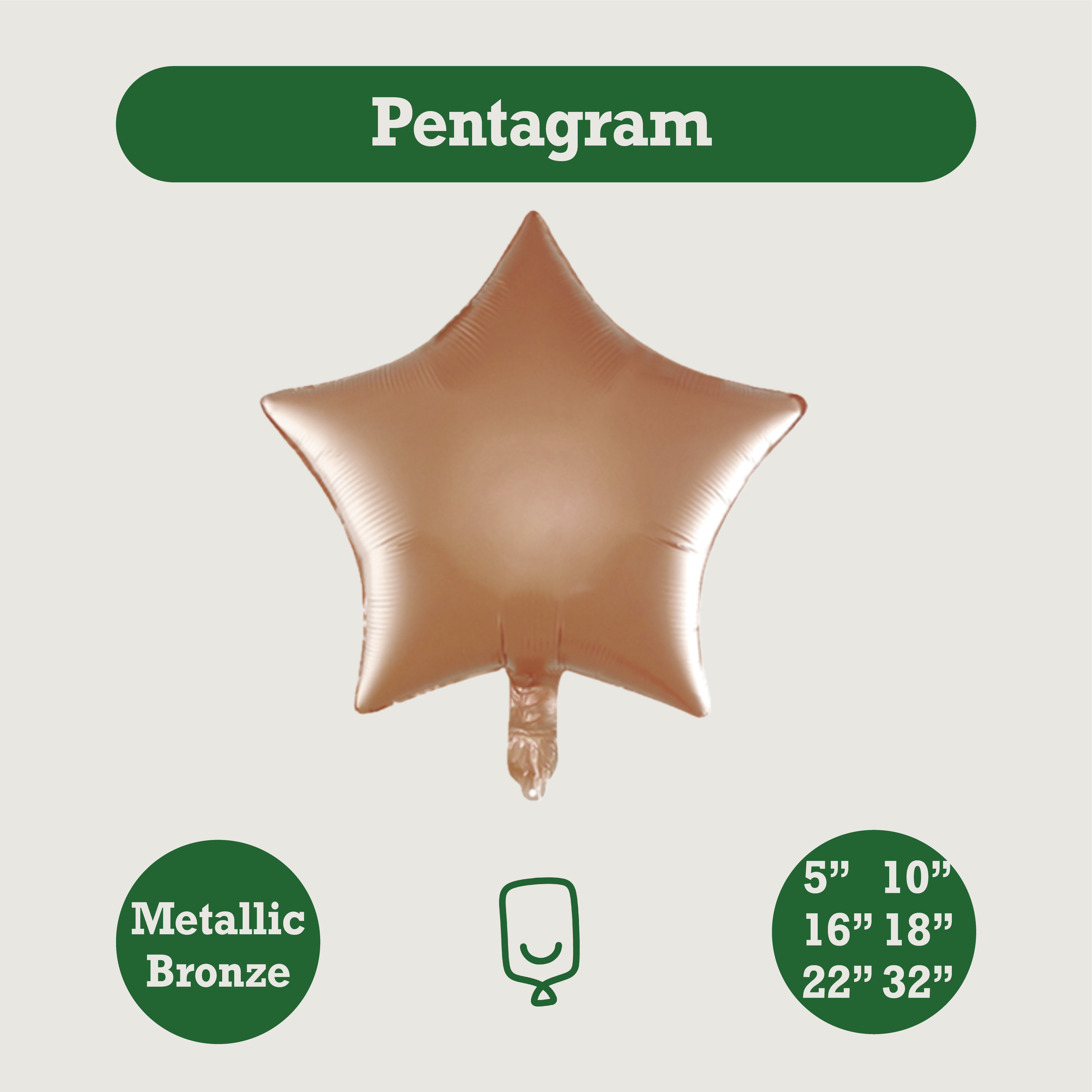 Metallic Chrome Star Pentagram Foil Balloon 5 10 16 18 22 32 Inch Party Custom Manufacturer OEM Mylar FAMA BSCI Sedex