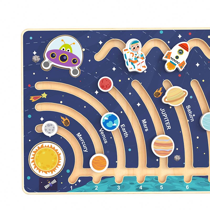 Montessori Children's Solar System Nine Planets Cognitive Puzzle Early Education Science Exploration Puzzle Toys
