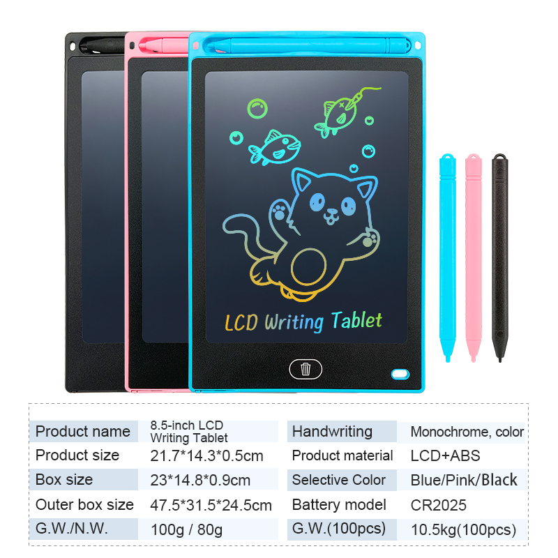 Customized Model B Drawing Toys Erasable Drawing Board Portable Science Explorative 8.5 Inch LCD Writing Tablet For Kids