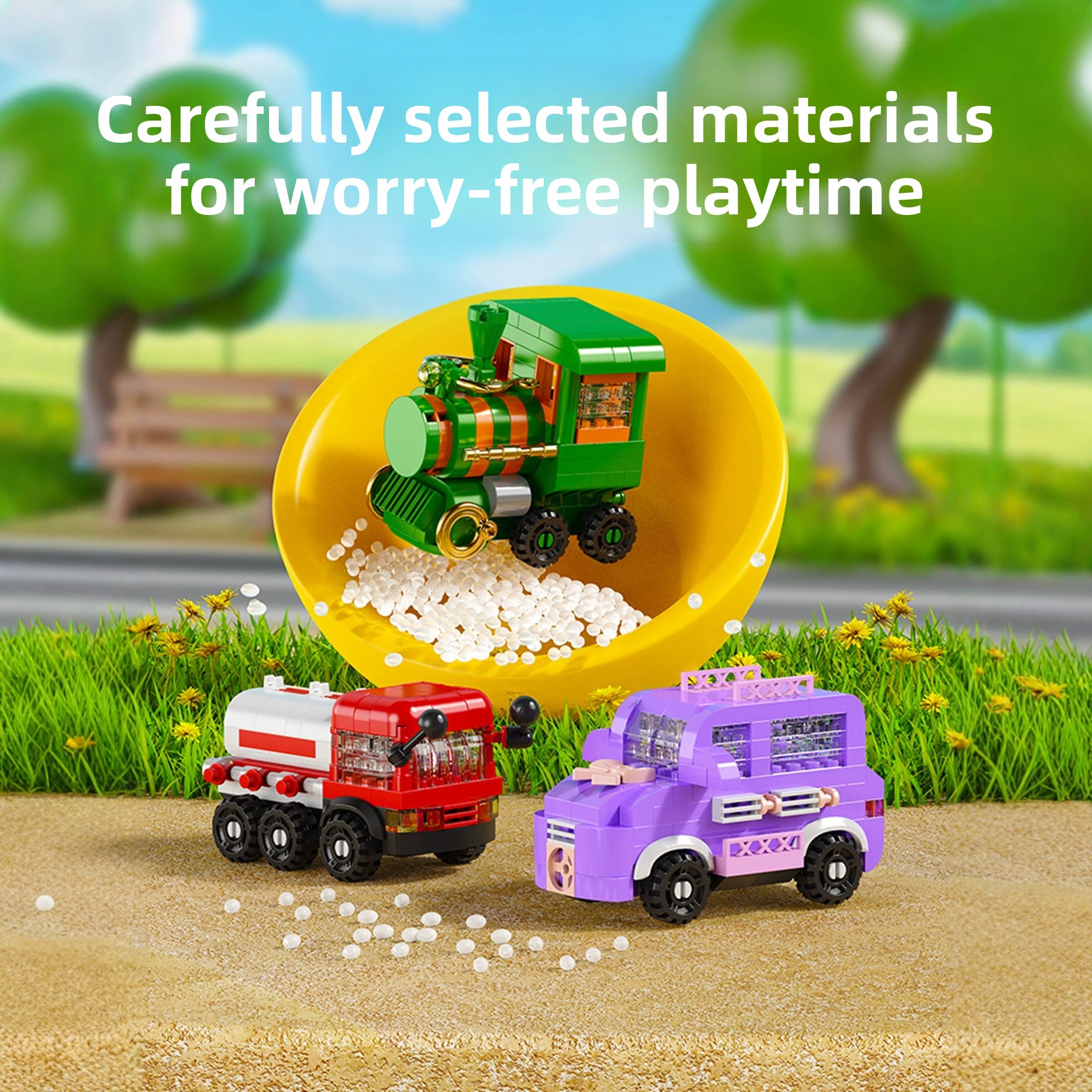Transformable Micro Building Blocks Toy DIY Educational Construction Engineering Vehicles STEM Learning Puzzle