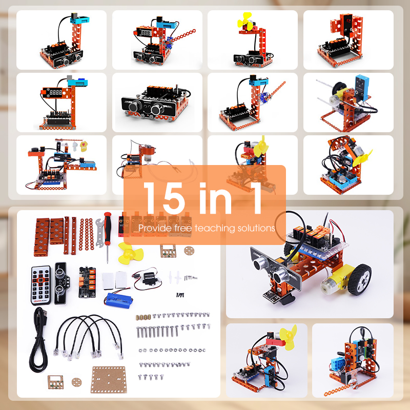 Best Seller 15 1 Intelligent Smart Home Training Kit Kids Educational STEM Building With Mechanical Maker Boards