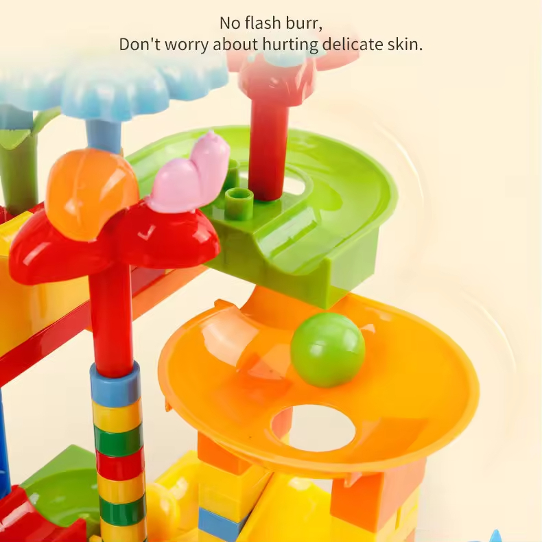 Early Learning Educational Toy 91PCS DIY Assembly Ball Slide Track Building Blocks Toys Construction Bricks Set for Kids