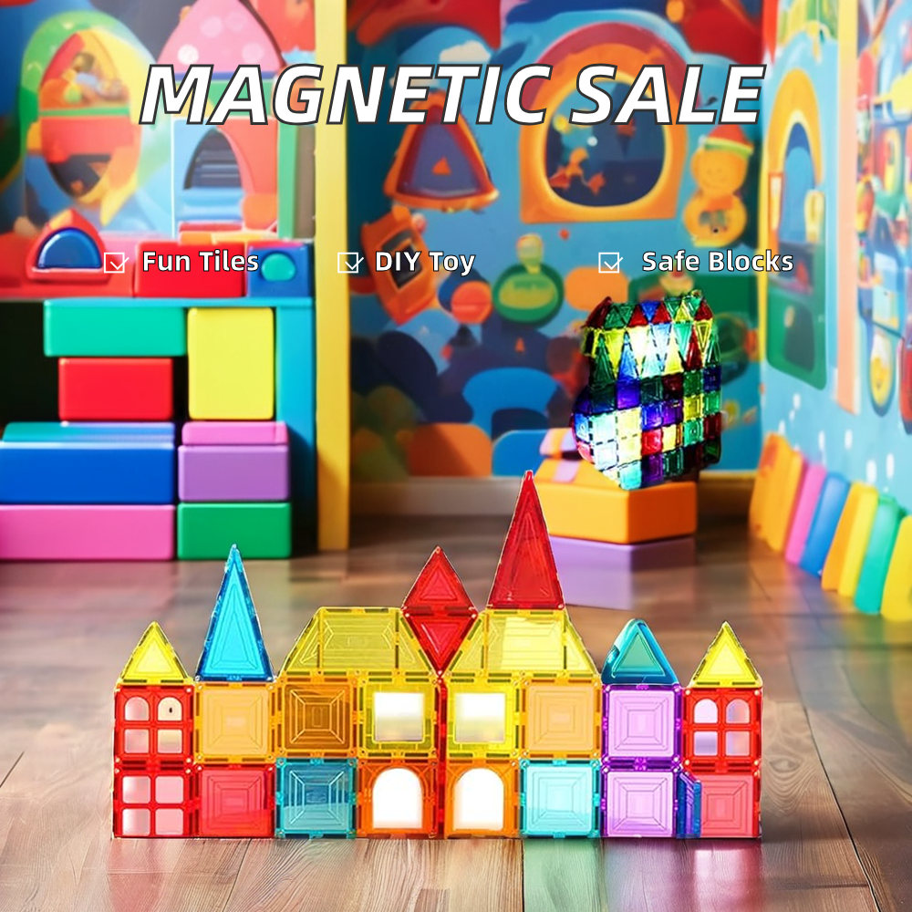Multi-color ABS Material Preschool Toys Gifts Educational Toys Magnetic Tiles Building Block
