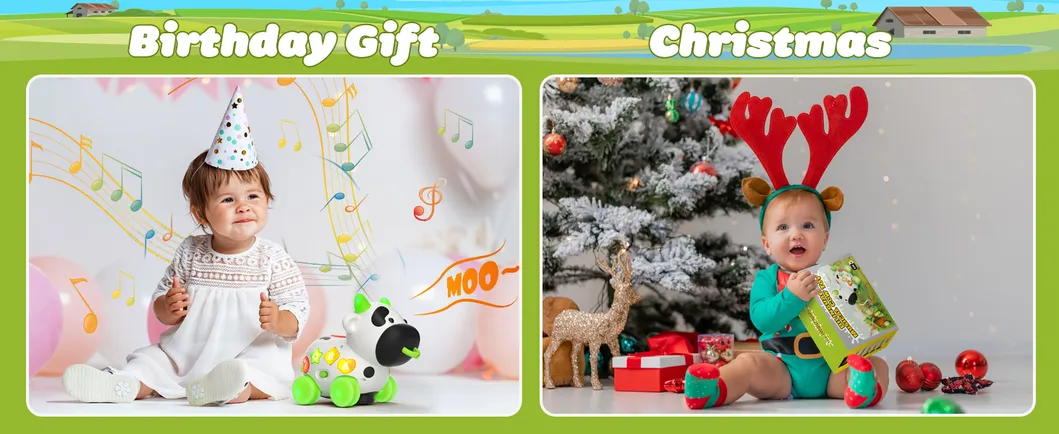 Children Education Developmental Learning Electric Bilingual Musical Cow Toy - Feature Info 3
