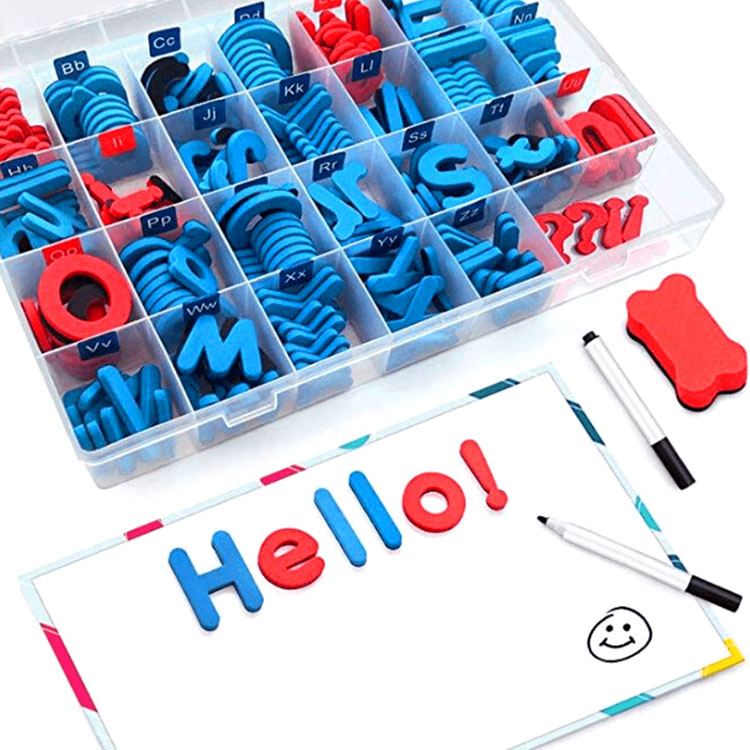 Magnetic Foam Alphabet Letters (Uppercase &amp; Lowercase ABC) Fridge Magnets - Educational Toy for Kids' Classroom Learning &amp; Spelling
