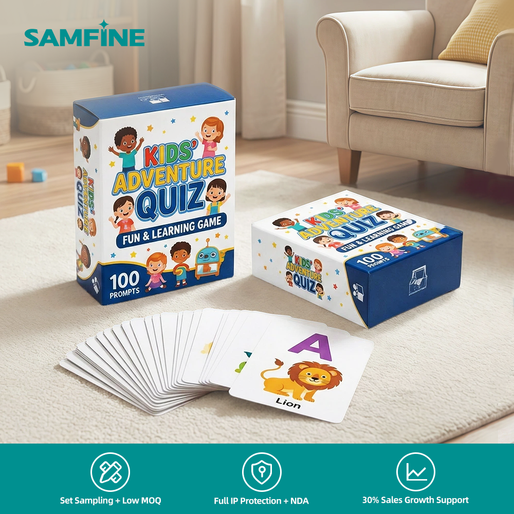 Personalized Gold Foil CE Glossy Finish For Toddler Cognitive Training Water Resistant Educational Customized Flash Cards