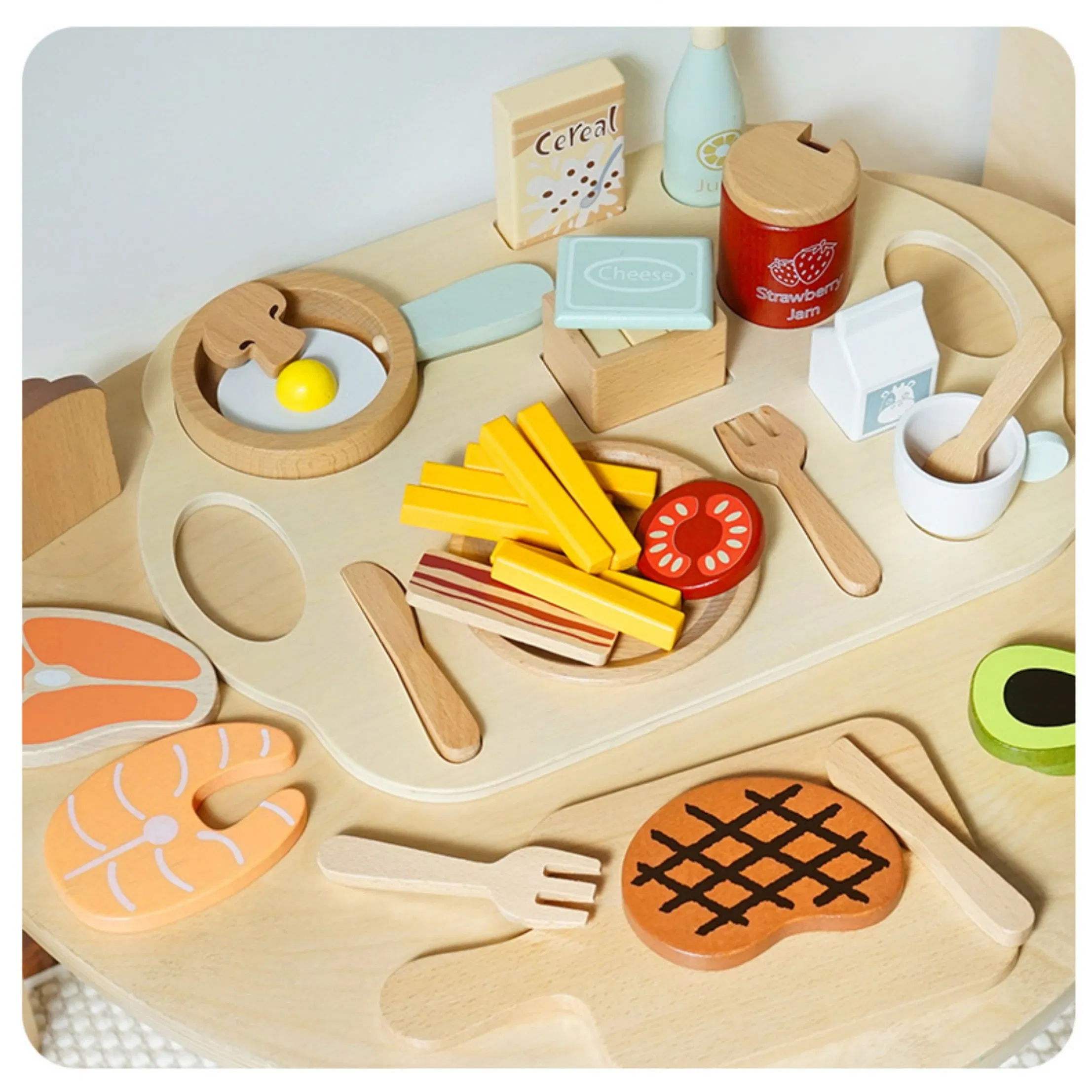 EMA Pretend Play Food Set Simulation Meal Toys for Kids Early Education