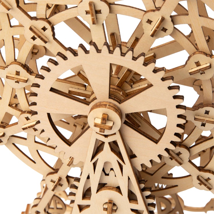 3D Wooden Puzzle Interactive Mechanism Building Model Brain Teaser Educational STEM Toy for Adults Teens