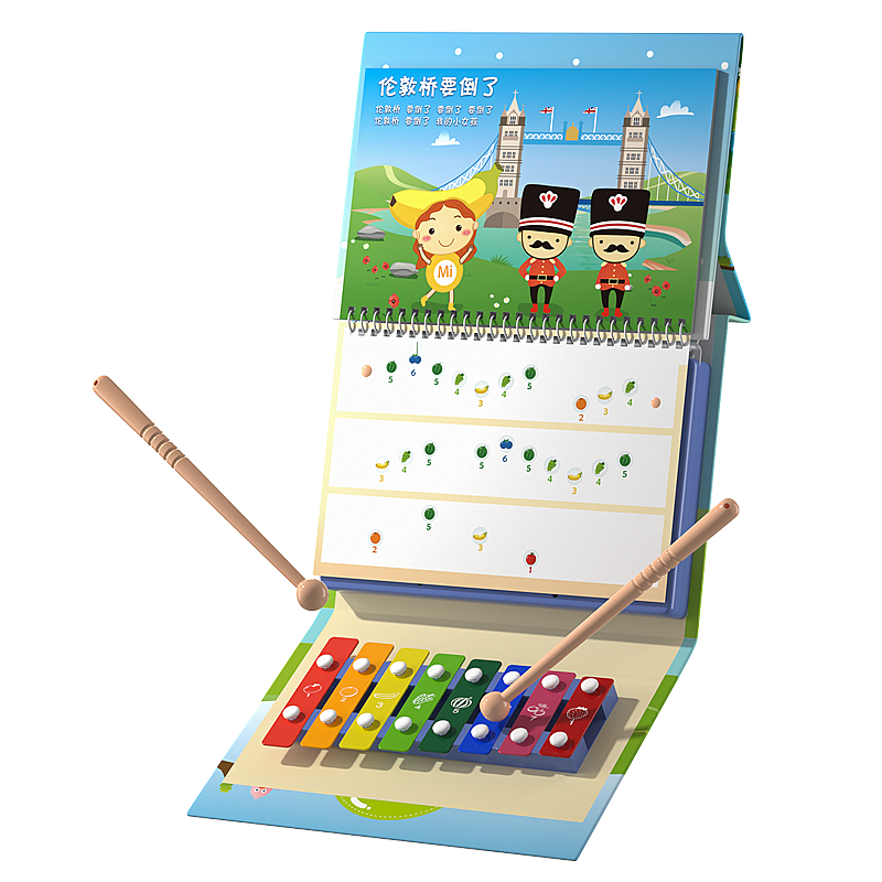 Educational Xylophone Keys Percussion Musical Instrument Kids Toys for 2-4 Years Preschool Kindergarten ABS Fun Learning Tool