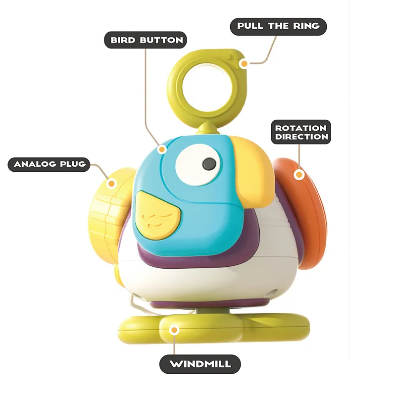 Infant Teethers Soothing Toys Baby Chew Rattle Toys with Music and Lights