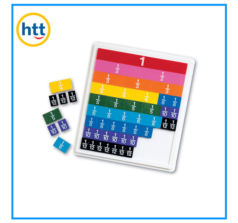 Plastic Fraction Tiles, Math Learning Toys, Teaching Aid Classroom Math Chart