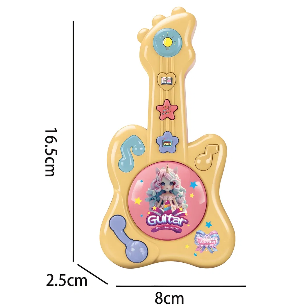 Children Electric Musical Instruments Mini Cartoon Guitar for Kids Developmental Intelligence Toy
