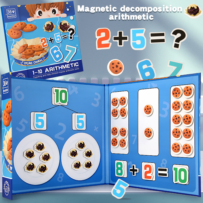Best-sellingkids Toys Educational 1-10 Number Decomposition Jigsaw Book Math Toys Educational for Kids