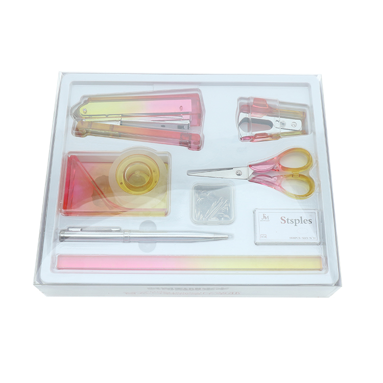 Back to School Supplies Cute Custom Children 8IN1 Acrylic Marble Stationery Gift Set for Students