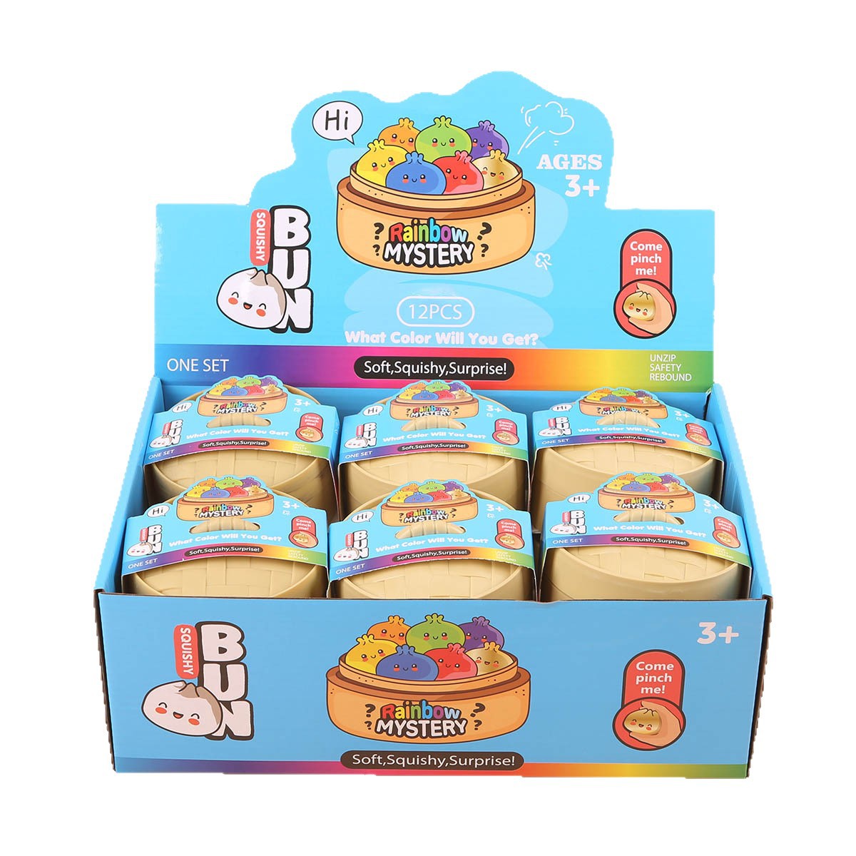 New Mystery Glitter Dumpling Squishies Box Colorful Dumplings Stress Balls Fidget Sensory Toy Cute Glittery Dumpling Squishy Toy