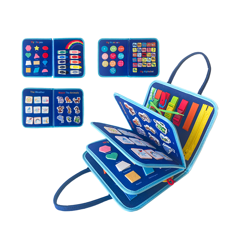 Customized Busy Board Felt Toys Educational Learning Preschool Montessori Toys for Kids