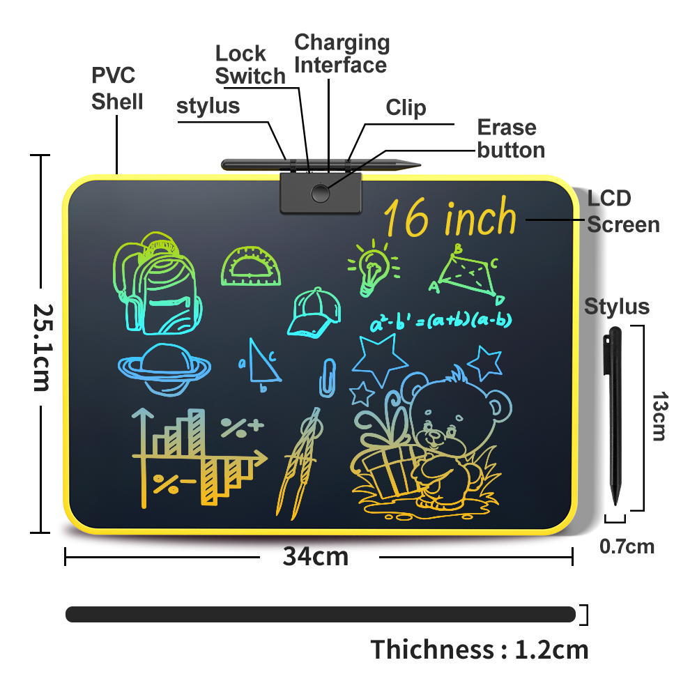 Interactive Learning Machine Kids LCD Writing Tablet Dual Screen Drawing Board Voice Education Toy Reusable Handwriting Pad