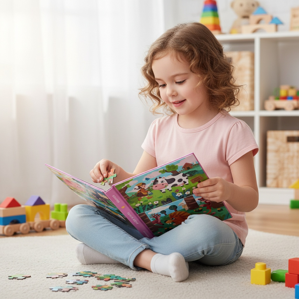 Preschool Education Toys Magnetic Puzzles Educational Puzzle Books Children's Magnetic Puzzles Full-color Printing