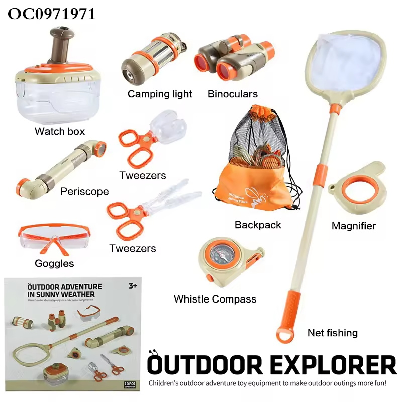 11-Piece Science Education Natural Exploration Suit Insects Suit Outdoor Children Learning Toys Gifts