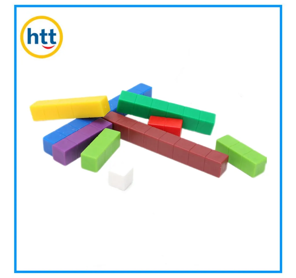 Educational Cuisenaire Rods Math Counting Classroom Learning Blocks Connecting Rods Toys