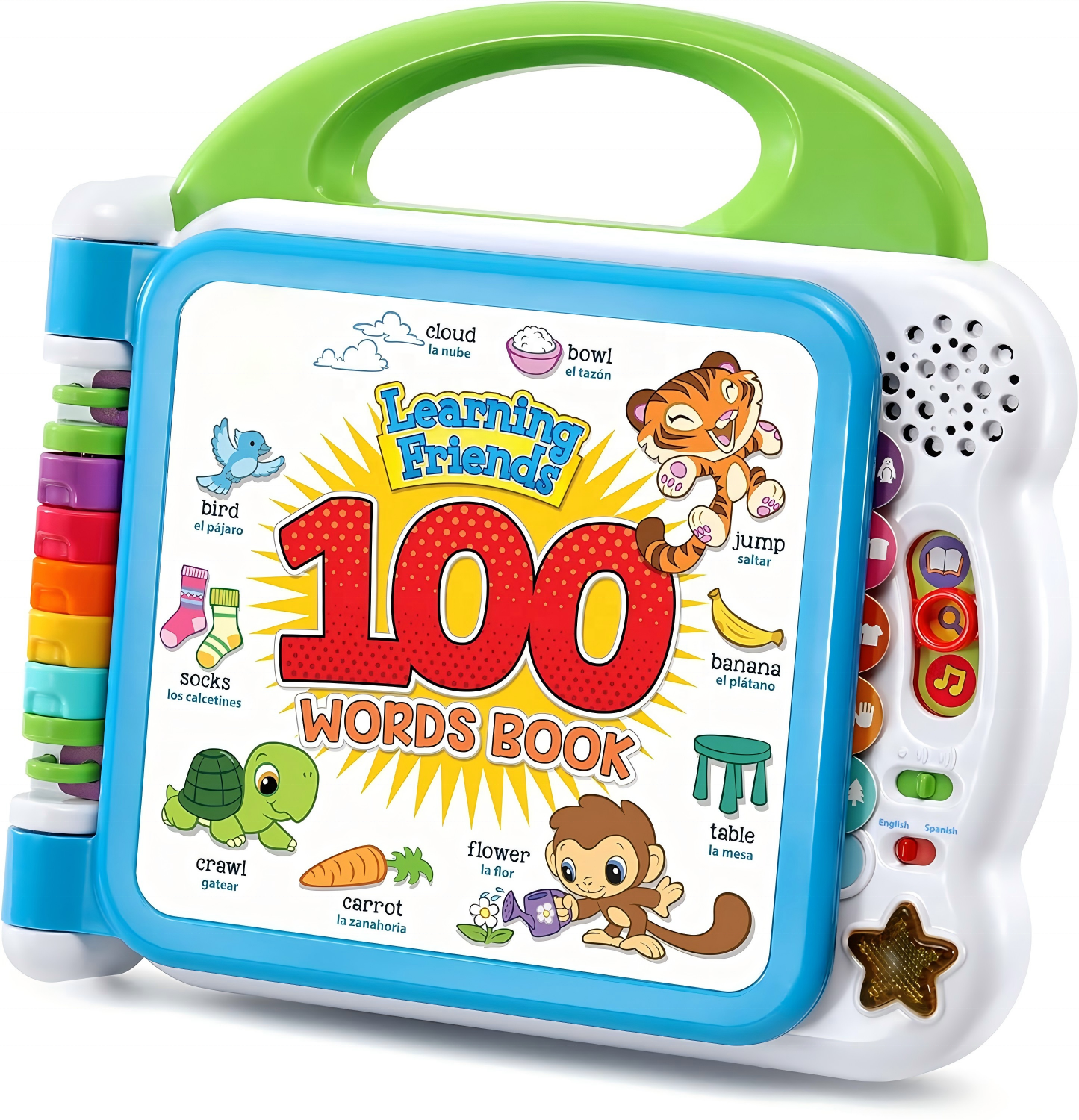 Interactive Learning Sound Book-CPSIA CPC Certified Bilingual English Spanish Educational Toy for 5-7 Years Plastic Unisex