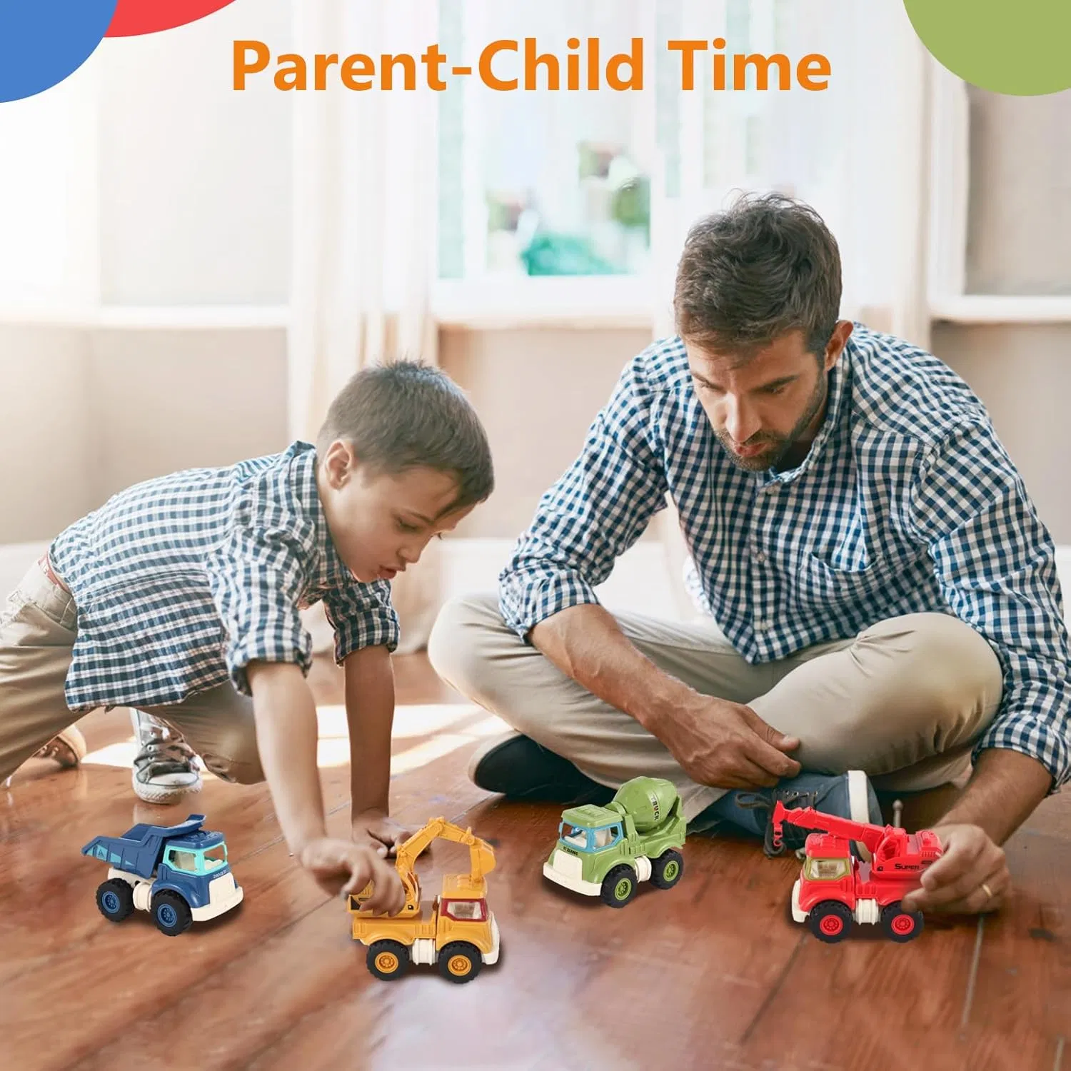 All-in-One Construction Truck Toys for Toddlers Ages 2 to 5