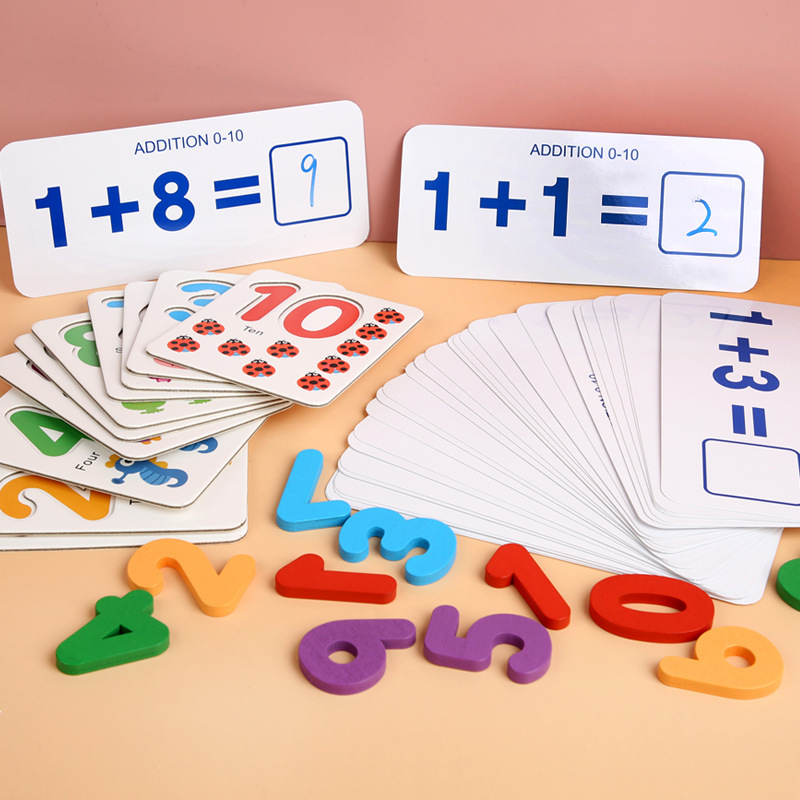 Children's Wooden Mathematics Enlightenment Numbers Cognitive Arithmetic Counting Sticks Early Education Toys Color Box