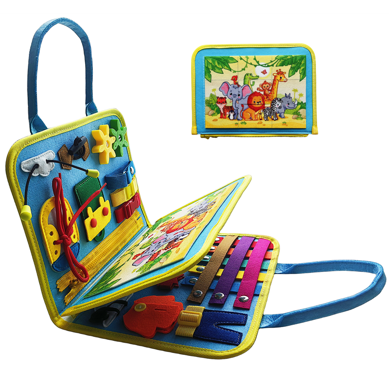 Eco Friendly Felt Busy Board Fine Motor Skills Toys Montessori Sensory Toys for Autistic Children