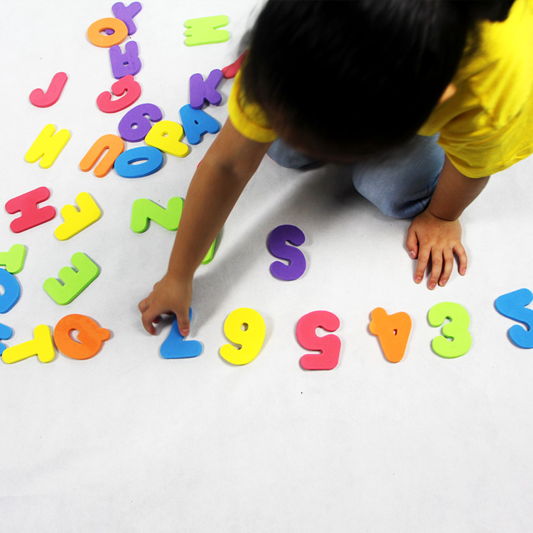 Wholesale HINES Brand Kids EVA Foam Educational Bath Toys-26 Letters 10 Numbers Colorful 2+ Age EN71 Certified Developing