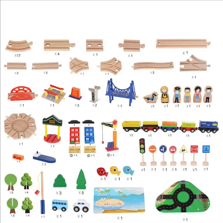 Wooden Train Track Early Learning Toy Detail 5