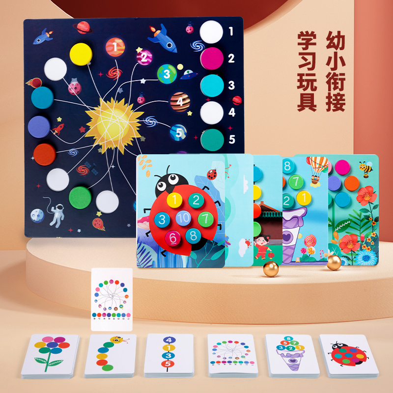 2026 New Multifunctional Digital Wood Learning Kit Matching Cards Teaching Aids Early Childhood Math Puzzle Ages 2-6 CE CPC EN71