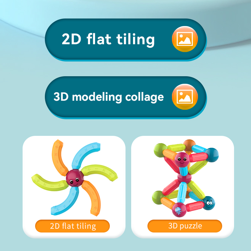 Children Developmental Play Construction Set Stem Learning Magnetic Sticks and Balls Building Blocks Toys