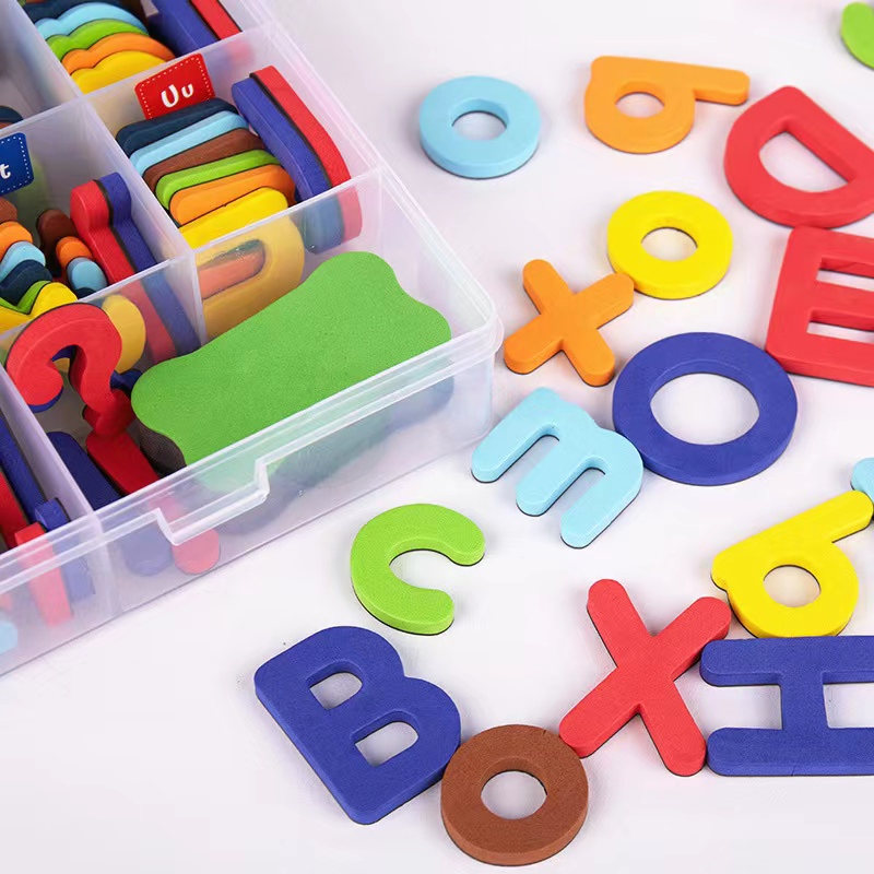 Magnetic Foam Alphabet Letters (Uppercase &amp; Lowercase ABC) Fridge Magnets - Educational Toy for Kids' Classroom Learning &amp; Spelling