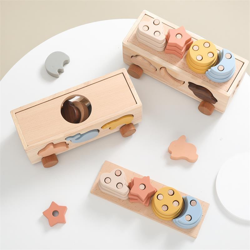 Baby Cognitive Building Block Car Toy for Kids' Early Learning Fun