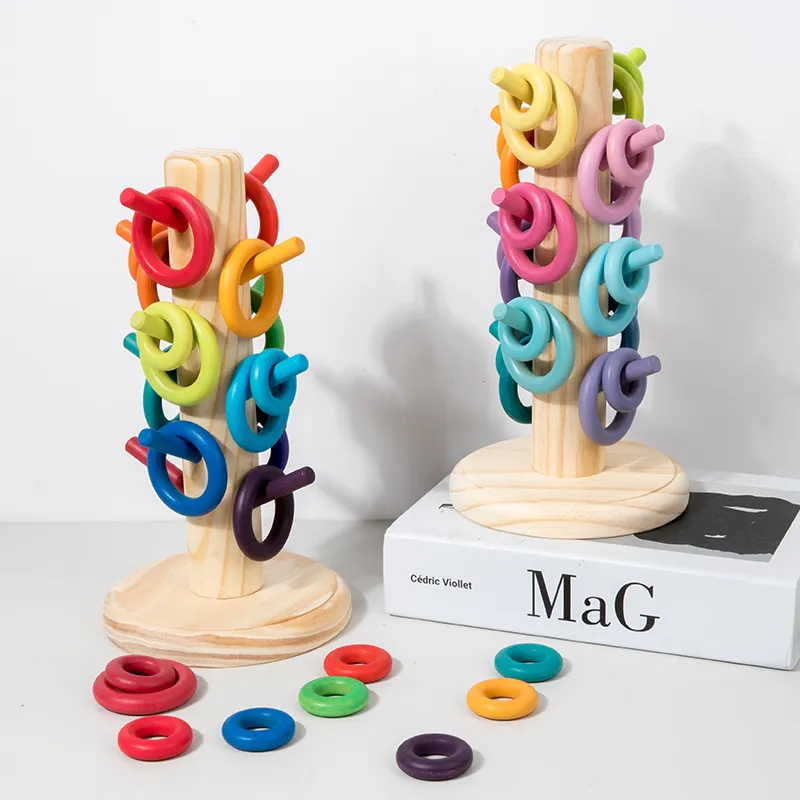Wooden Ring Stacking Educational Toy Safety