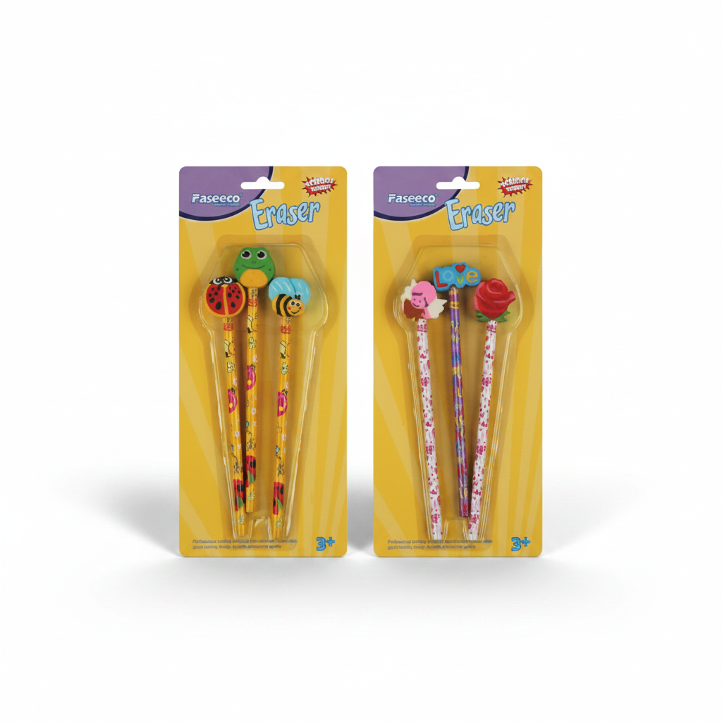 Students Stationery Set Custom School Supply Pencil Case Set Pencil Eraser Topper Sharpener Ruler Children Creative Set
