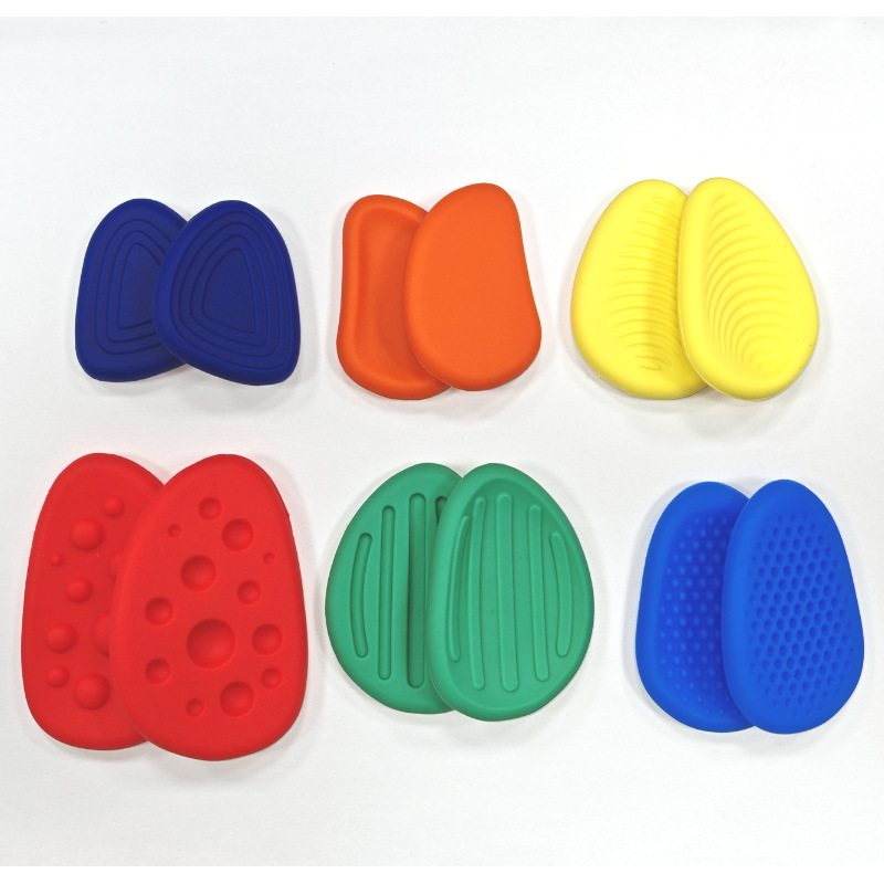 Wholesale 6 Pcs Silicone Sensory Fidget Toys Worry Stones Children's Fidget Toys for Sensory Stone Stress Relief Toy