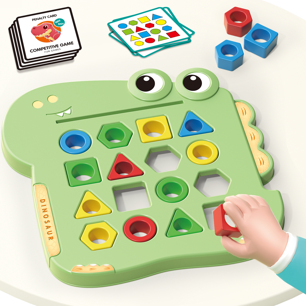 Early Childhood Educational Toys Color Matching Dinosaur Board Game Montessori Toys With 2 Modes