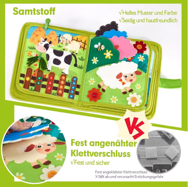 Toddler Travel Activities Sensory Felt Busy Board Kids Montessori Toys Preschool Early Learning Educational Toys for Girls