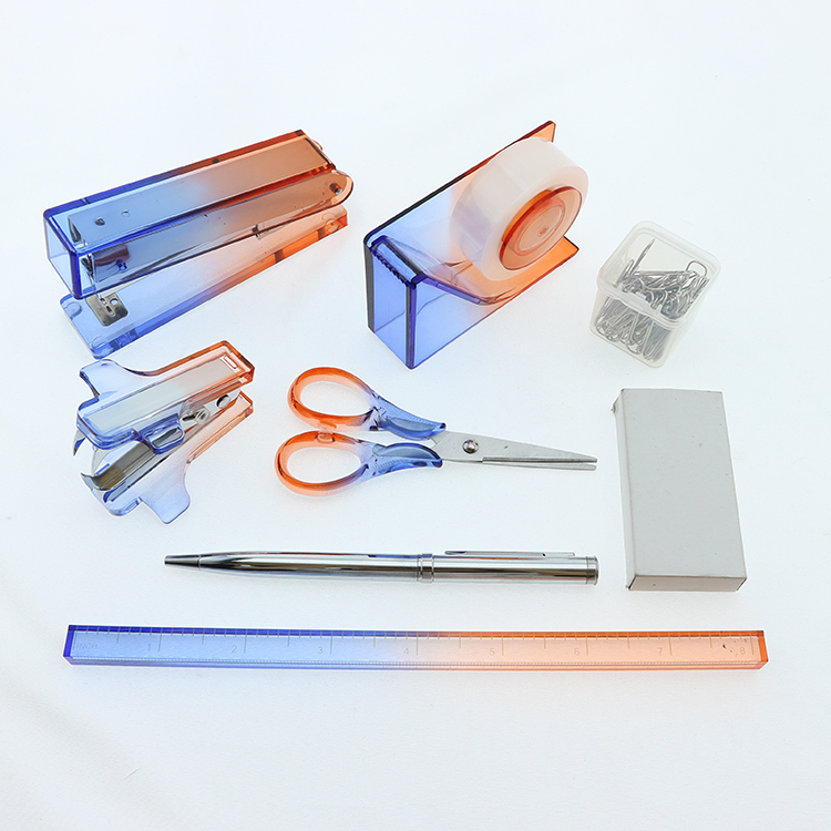 Back to School Supplies Cute Custom Children 8IN1 Acrylic Marble Stationery Gift Set for Students